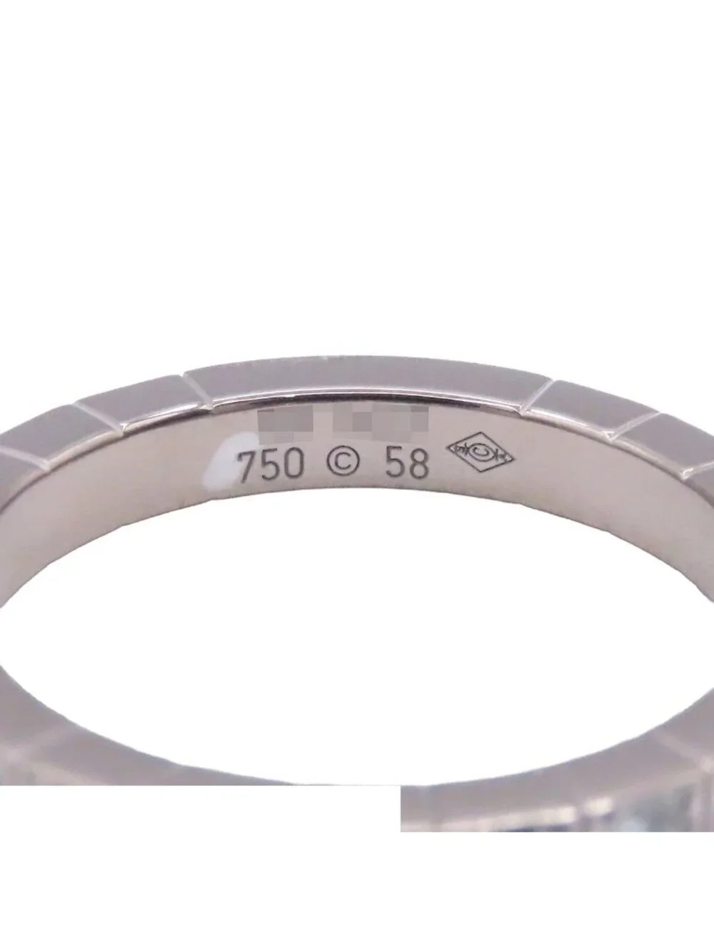 Cartier Lanieres White Gold Diamond Sapphire 18k 58 Ring